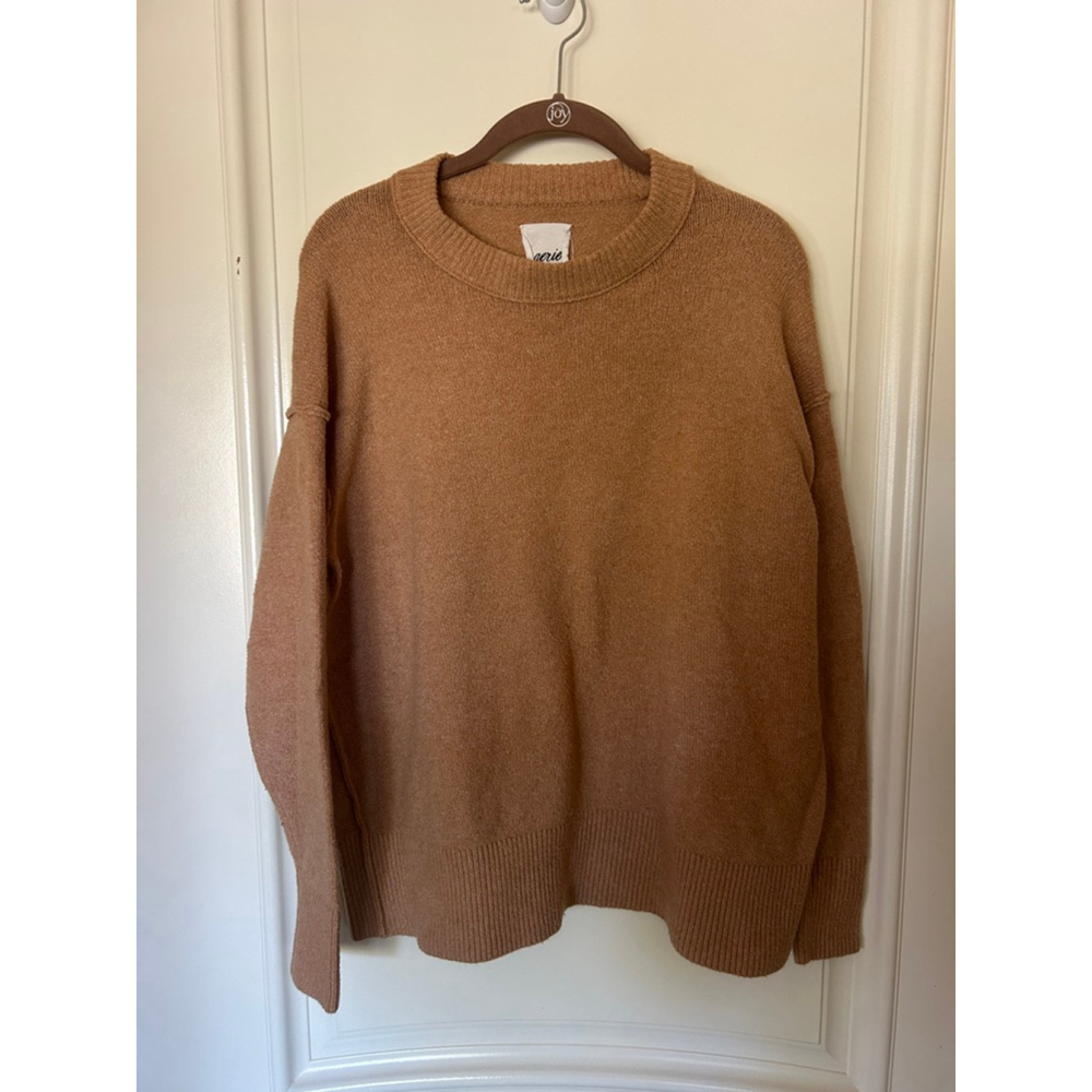 Women's Aerie Tan Crew Neck Sweater XXS